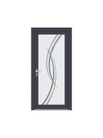 Porte d’entrée PVC IRIS Style Glass – Panneau entièrement vitré dépoli – Gamme Élégance Style Glass