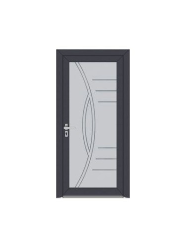 Porte d’entrée PVC INES Style Glass – Panneau vitré dépoli personnalisable – Gamme Élégance Style Glass