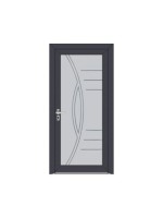 Porte d’entrée PVC INES Style Glass – Panneau vitré dépoli personnalisable – Gamme Élégance Style Glass