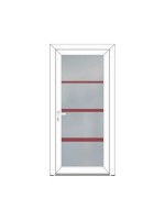 Porte d’entrée PVC MATHILDE Style Glass – Vitrage dépoli lignes horizontales – Gamme Élégance Style Glass