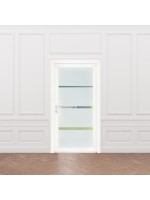 Porte d’entrée PVC MATHILDE Style Glass – Vitrage dépoli lignes horizontales – Gamme Élégance Style Glass