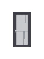 Porte d’entrée PVC MARGAUX Style Glass – Vitrage dépoli motifs géométriques – Gamme Élégance Style Glass