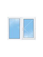 Fenêtre PVC 1 Vantail avec Fixe Gauche – Gamme Élégance