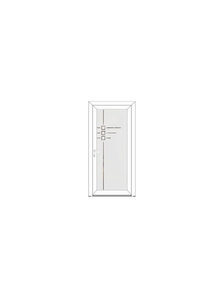 Porte d’entrée PVC CANDICE Style Glass – Vitrage dépoli moderne – Gamme Élégance Style Glass