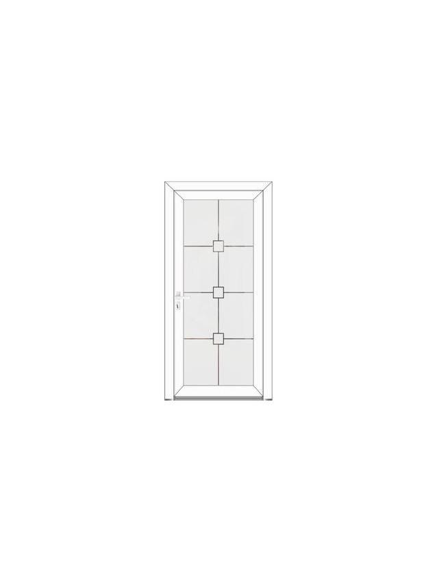 Porte d’entrée PVC CAPUCINE Style Glass – Vitrage dépoli décor harmonieux – Gamme Élégance Style Glass