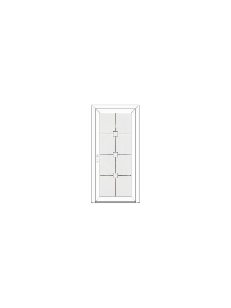 Porte d’entrée PVC CAPUCINE Style Glass – Vitrage dépoli décor harmonieux – Gamme Élégance Style Glass