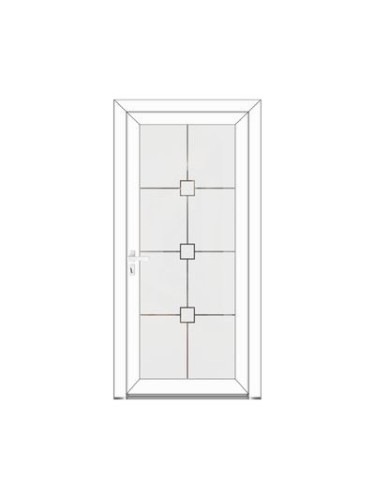 Porte d’entrée PVC CAPUCINE Style Glass – Vitrage dépoli décor harmonieux – Gamme Élégance Style Glass