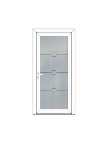 Porte d’entrée PVC CAPUCINE Style Glass – Vitrage dépoli décor harmonieux – Gamme Élégance Style Glass