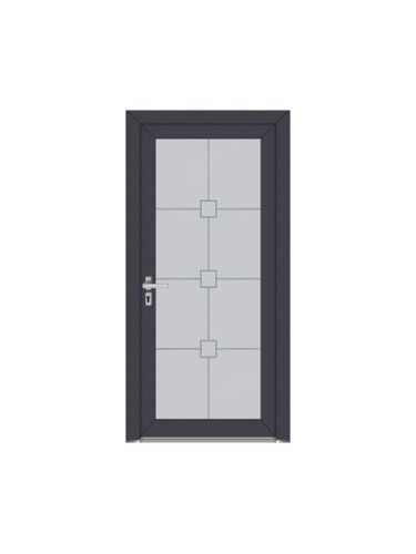 Porte d’entrée PVC CAPUCINE Style Glass – Vitrage dépoli décor harmonieux – Gamme Élégance Style Glass