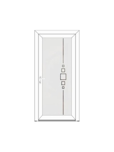 Porte d’entrée PVC CLÉMENCE Style Glass – Vitrage dépoli décor contemporain – Gamme Élégance Style Glass