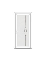 Porte d’entrée PVC CLÉMENCE Style Glass – Vitrage dépoli décor contemporain – Gamme Élégance Style Glass
