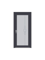 Porte d’entrée PVC CLÉMENCE Style Glass – Vitrage dépoli décor contemporain – Gamme Élégance Style Glass