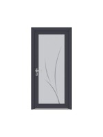 Porte d’entrée PVC VALENTINE Style Glass – Vitrage dépoli décor stylisé – Gamme Élégance Style Glass