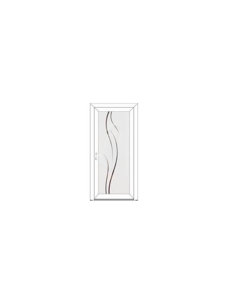 Porte d’entrée PVC APOLLINE Style Glass – Vitrage dépoli décor subtil – Gamme Élégance Style Glass