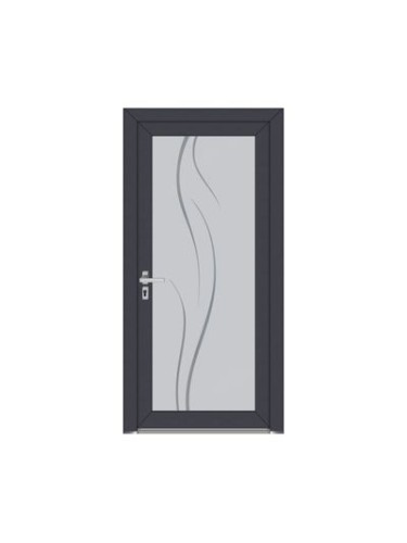 Porte d’entrée PVC APOLLINE Style Glass – Vitrage dépoli décor subtil – Gamme Élégance Style Glass
