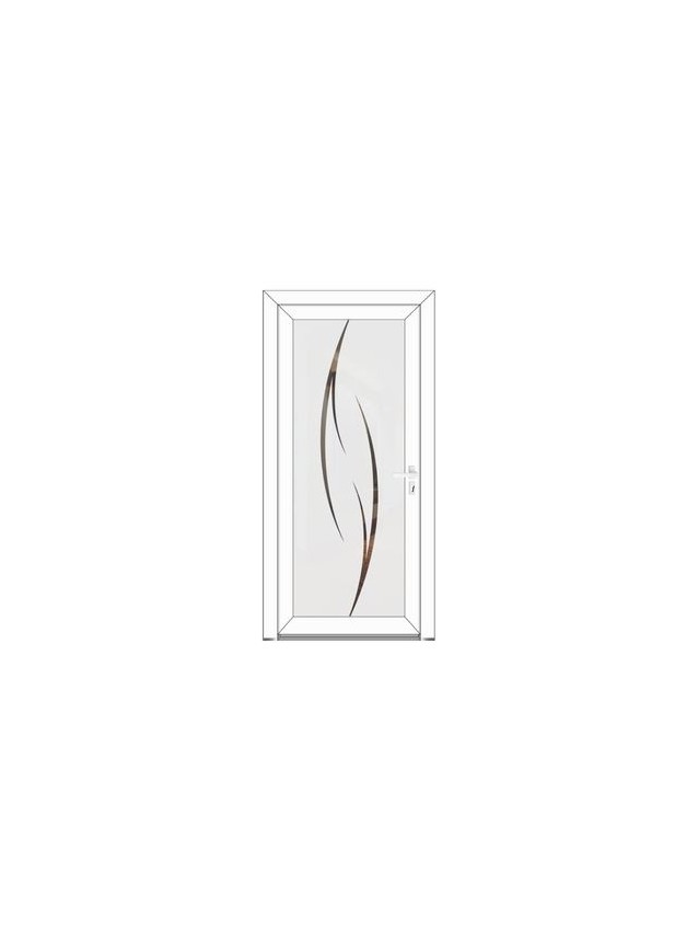 Porte d’entrée PVC NOÉLINE Style Glass – Vitrage dépoli décor délicat – Gamme Élégance Style Glass