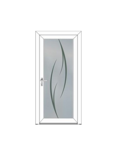 Porte d’entrée PVC NOÉLINE Style Glass – Vitrage dépoli décor délicat – Gamme Élégance Style Glass