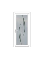 Porte d’entrée PVC NOÉLINE Style Glass – Vitrage dépoli décor délicat – Gamme Élégance Style Glass