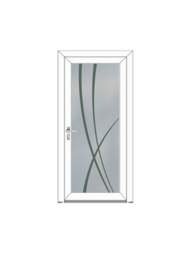 Porte d’entrée PVC CLARENCE Style Glass – Vitrage dépoli décor structuré – Gamme Élégance Style Glass