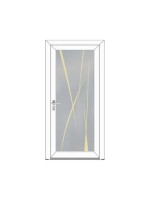Porte d’entrée PVC HORTENSE Style Glass – Vitrage dépoli décor naturel – Gamme Élégance Style Glass