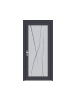 Porte d’entrée PVC HORTENSE Style Glass – Vitrage dépoli décor naturel – Gamme Élégance Style Glass