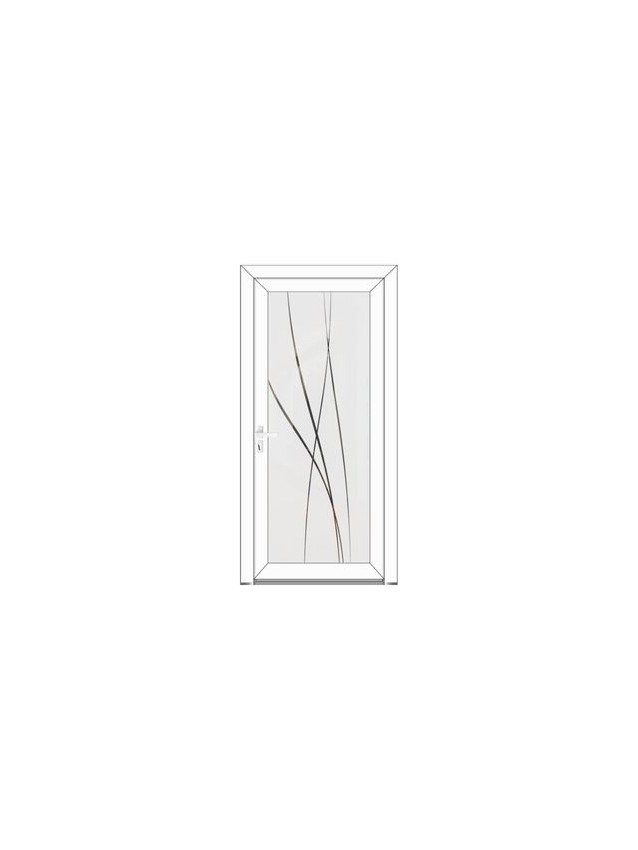 Porte d’entrée PVC CONSTANCE Style Glass – Vitrage dépoli lignes légères et souples – Gamme Élégance Style Glass