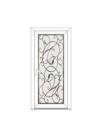 Porte d’entrée PVC MORGANE Style Glass – Vitrage dépoli motif végétal & arabesques – Gamme Élégance Style Glass