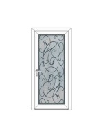 Porte d’entrée PVC MORGANE Style Glass – Vitrage dépoli motif végétal & arabesques – Gamme Élégance Style Glass