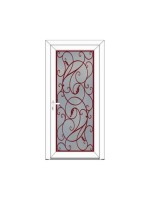 Porte d’entrée PVC MORGANE Style Glass – Vitrage dépoli motif végétal & arabesques – Gamme Élégance Style Glass