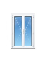 Porte de Service PVC Vitrée 2 Vantaux sur Mesure – Gamme Élégance