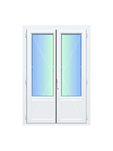 Porte-fenêtre PVC 2 vantaux sur mesure | Gamme Classique