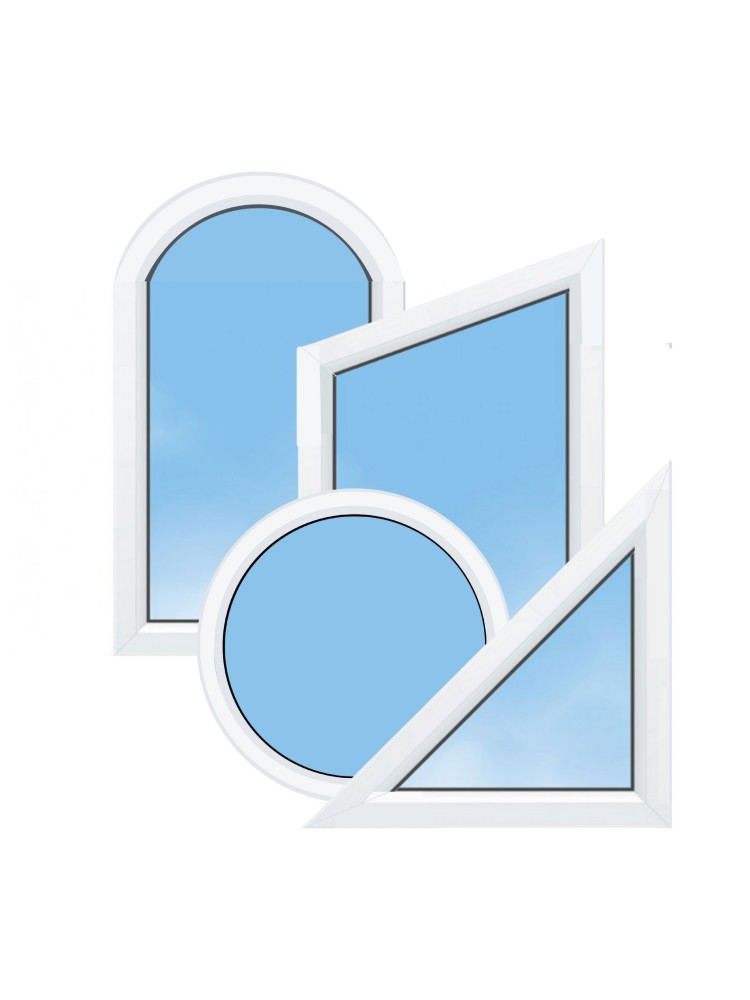 Fenêtre PVC 2 Vantaux de Forme sur Mesure – Gamme Élégance