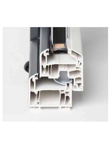 Porte-Fenêtre PVC 3 Vantaux de Forme (Vantail Seul à Droite) sur Mesure – Gamme Élégance