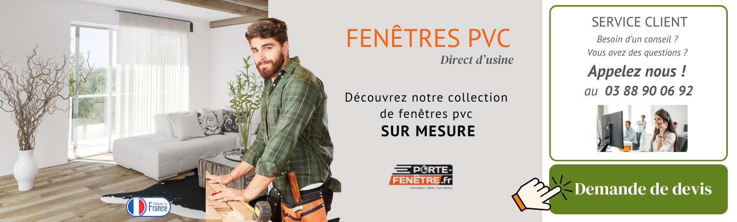 Fenêtre PVC - SUR MESURE - CLICK AND CA
