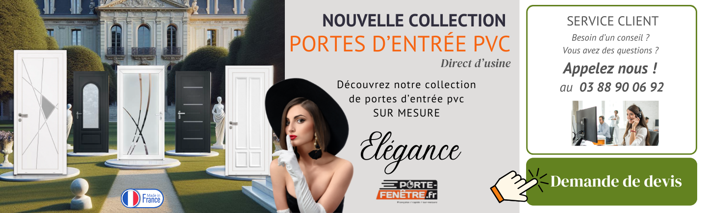 Porte d'entrée PVC gamme elegance
