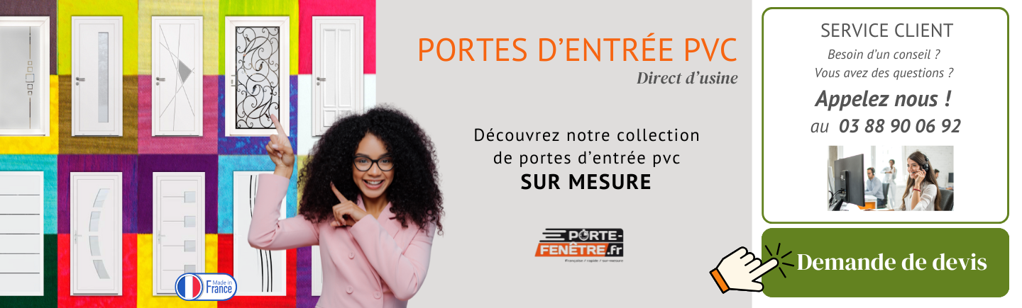 Porte d'entrée PVC sur-mesure